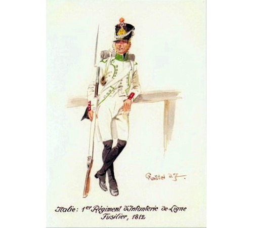 The Kingdom of Italy. The line infantry. The 1st regiment.