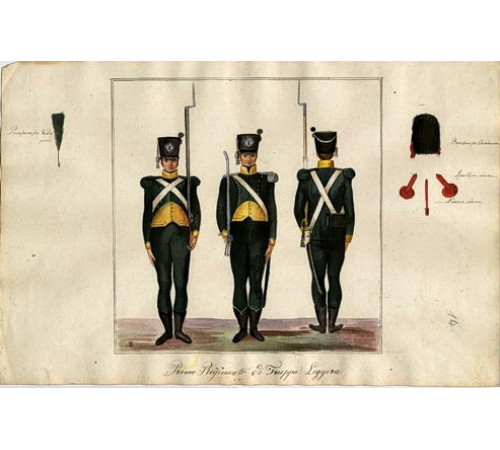 The Kingdom of Italy. The Light infantry. The 1st regiment.
